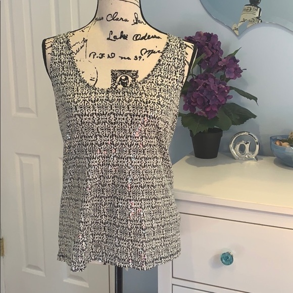 J. Crew Sunlit Sequin Tank Top Size Medium - Picture 3 of 6